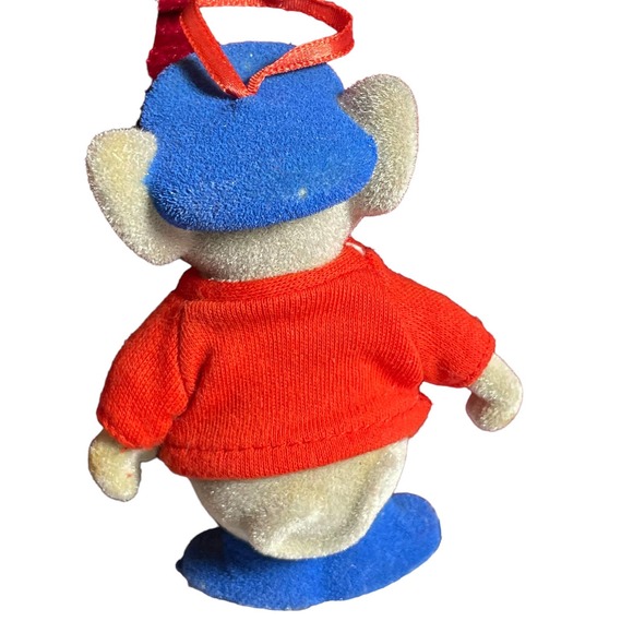 Vintage Disney the Rescuers Down‎ Under Bernard Mouse Gray Flocked Ornament - Picture 3 of 10